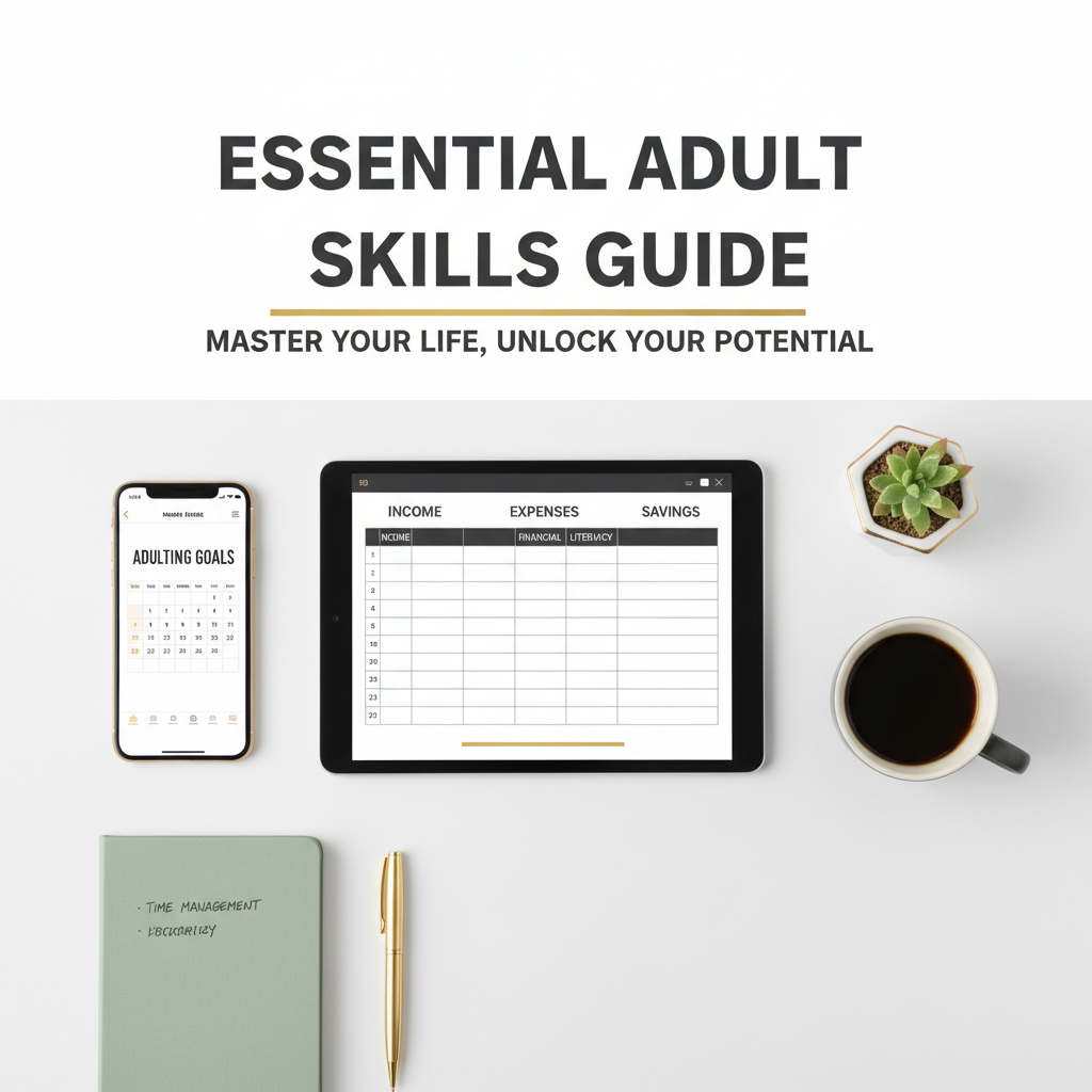 Essential Adult Skills Guide - budgeting, communication and life management digital guide cover