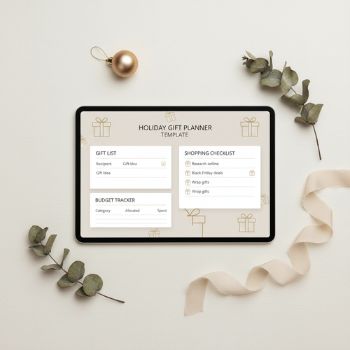 Holiday Gift Planner Template