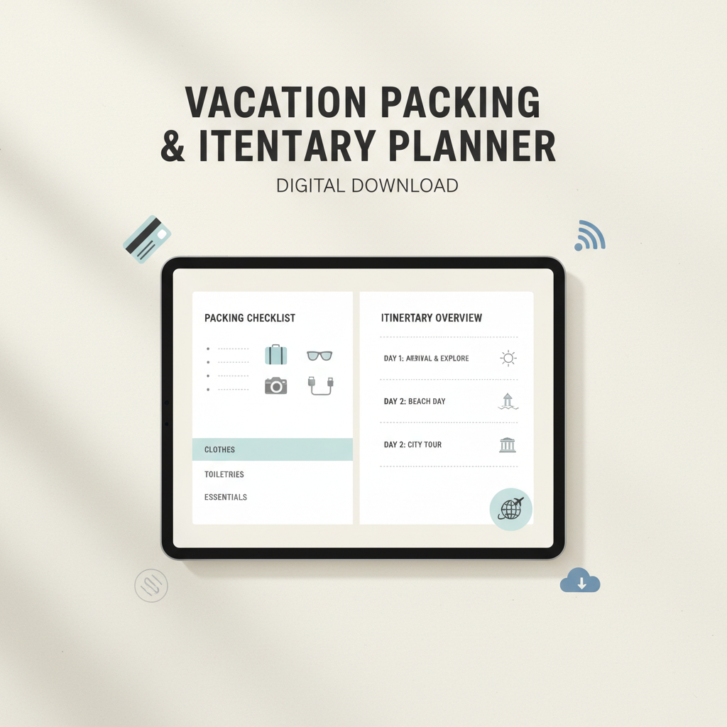 Vacation Packing & Itinerary Planner