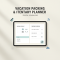 Vacation Packing & Itinerary Planner