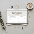 Wedding Guest List & Budget Template